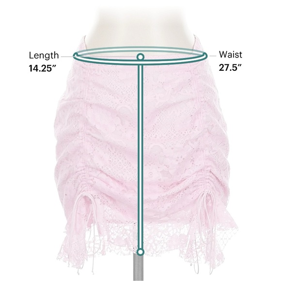 For Love And Lemons Pink Lace Skirt- Small - Picture 3 of 7